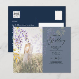 BUDGETEN FÖR FOTO WEDING INVITATION Wisteria Blomm