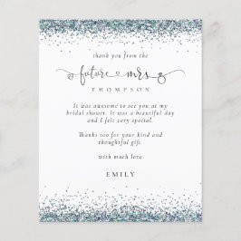 Budgeten för framtiden, fru Photo Blue Glitter Tac