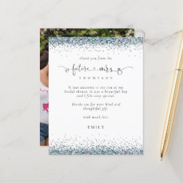 Budgeten för framtiden, fru Photo Blue Glitter Tac