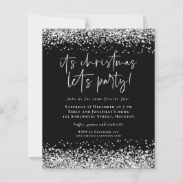 Budgeten för Glitter-julen i Silver, Party Inbjuda