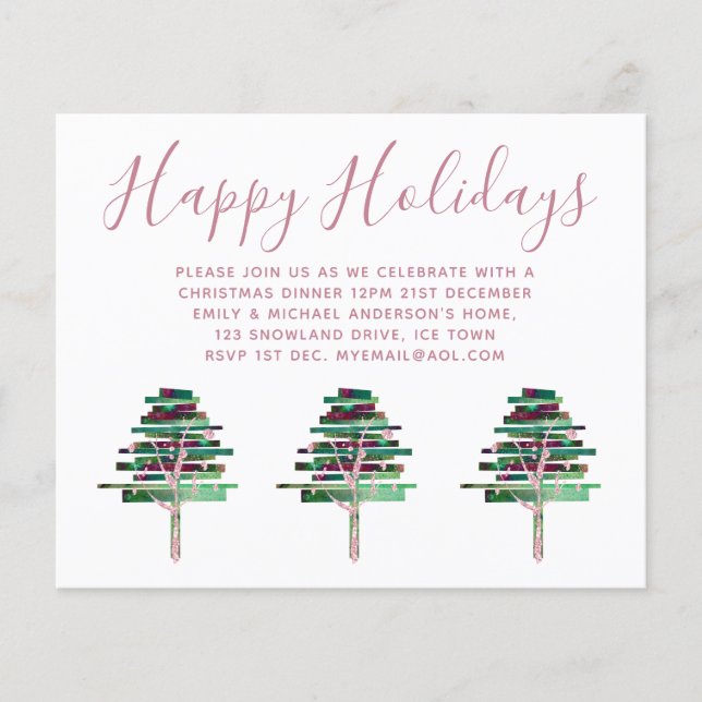 Budgeten för Guld-Inbjudningskorten i Ro, Brev (Framsida)