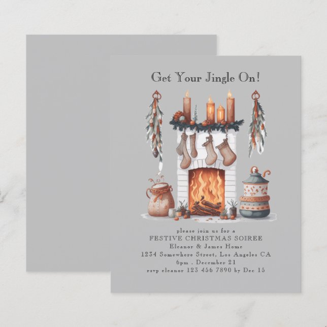 Budgeten för julafton Party Inbjudan (Fram/baksida)