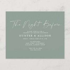 Budgeten för kvällen före | Inbjudan Flyer