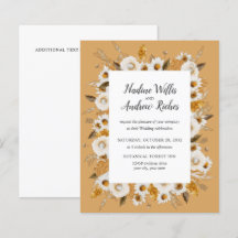 Budgeten för Stustic Chamomile Mimosa ram Bröllop