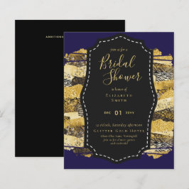 Budgeten Glam Guld Blue Möhippa Inbjudan Animal
