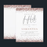 Budgeten Glam Ro Guld Glitter 50:e Party Inbjudan<br><div class="desc">Det finns två pappra alternativ att välja mellan för detta storlek (4, 5 x 5, 6 tum) i budgetintervallet. För denna produkt skulle jag vilja rekommendera halvglans som är ett 110 g/m kort lagrar, liknande tjocklek som ett vykort. Sateringsalternativet är en mycket tunnare papper på 80 g/m. Standardvärdet är semiglans....</div>