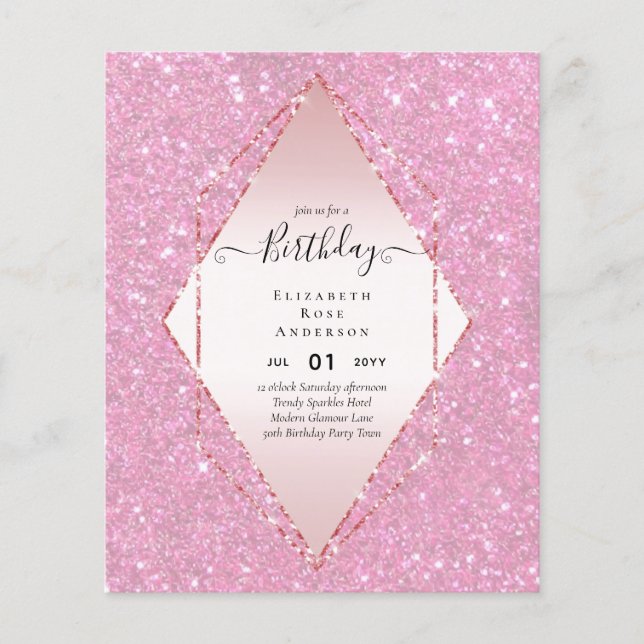 BUDGETEN Glitter Glam Foil Söt Girly, vilken ålder Flygblad (Framsidan)