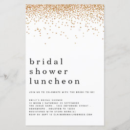 Budgeten Glitter Guld Möhippa Luncheon Inbjudan