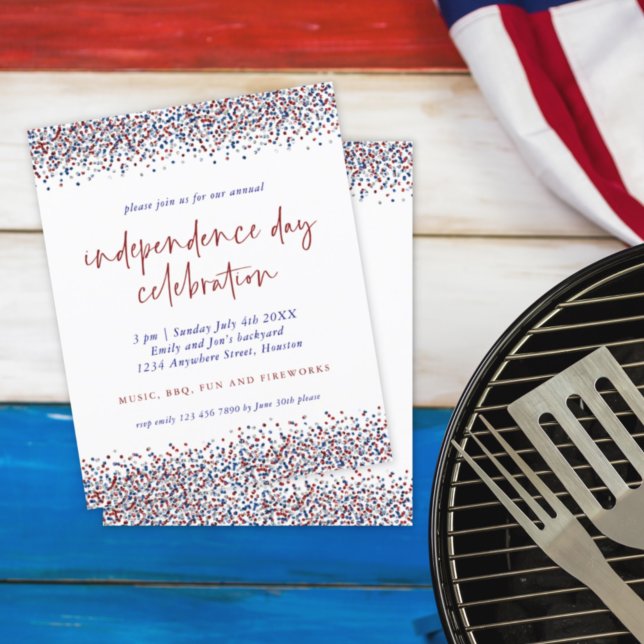 BUDGETEN Glitter Red Blue juli 4 Independence day (Skapare uppladdad)
