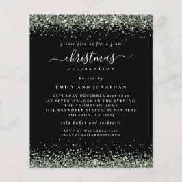 Budgeten Grönt Glitter jul, Party Black