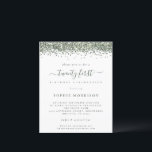 Budgeten Grönt Glitter tjugoförsta Party Inbjudan<br><div class="desc">Ett ekonomiskt alternativ i BUDGET på en mindre storlek på 4, 5 x 5, 6 tum (110 lbs vikt), som är av samma tjocklek som ett vykort (är dock inte lämpligt för använda som vykort). OBSERVERA ATT DET FINNS EN inbjudan per lakan. Grönt Glitter 20 första Party Inbjudan. En gräns...</div>