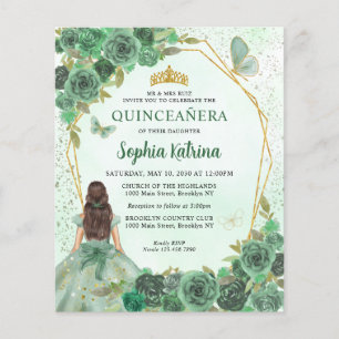 Budgeten Grönt Guld Chic Blommigt Princess Quincea