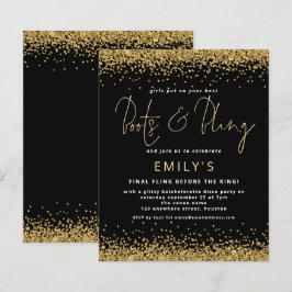 BUDGETEN Guld Glitter Black Bachelorette Disco