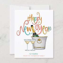 BUDGETEN Guld Glitter Champagne Gott nytt år