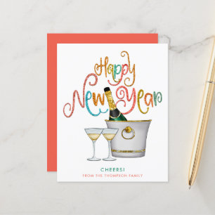 BUDGETEN Guld Glitter Champagne Gott nytt år