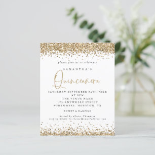 Budgeten Guld Glitter Quinceañera 15:e Party