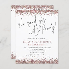 Budgeten hon sa ja Ro Guld Glitter Förlovning