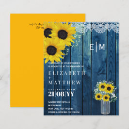 BUDGETEN - inbjudan till Rustic Solblommor Blue We