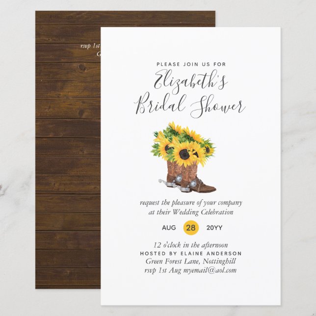 BUDGETEN Inbjudningskort för möhippa Anpassningsba (Fram/baksida)