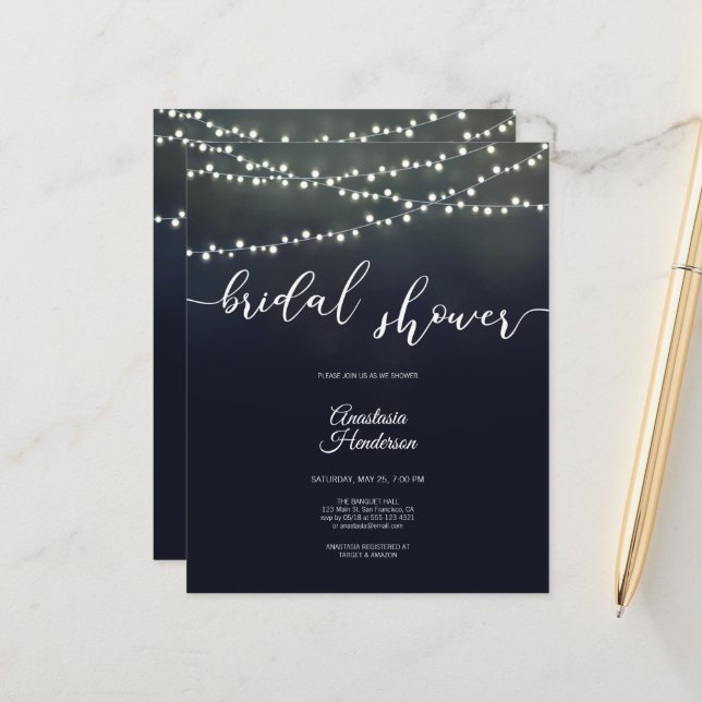 Budgeten Inbjudningskort för möhippan. Inbjudan (Fram/Back In Situ)