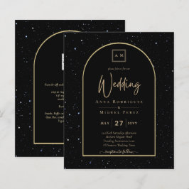 BUDGETEN Jet BLACK GULD Starry Night Wedvite