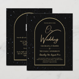 BUDGETEN Jet BLACK GULD Starry Night Wedvite