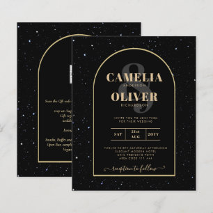 BUDGETEN Jet BLACK GULD Starry Night Wedvite