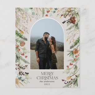 BUDGETEN Jul 1 fotobåge, botanisk vattenfärg Flygblad