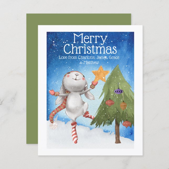 BUDGETEN Julbunny Kanin Decoration Träd (Fram/baksida)