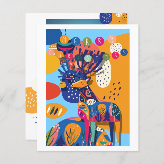 BUDGETEN Julfärg - Personlig för färgade renar (Fram/baksida)