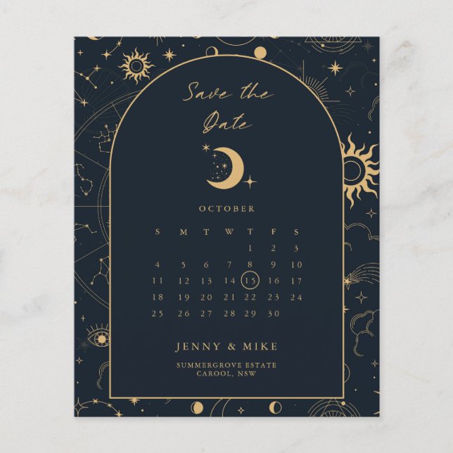 BUDGETEN - kalender - Arch Spara datum - Flyer (Framsidan)