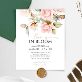 Budgeten Kärlek ligger i Bloom Inbjudningskort för