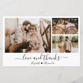 Budgeten Kärlek och tack Bröllop Tack Papper