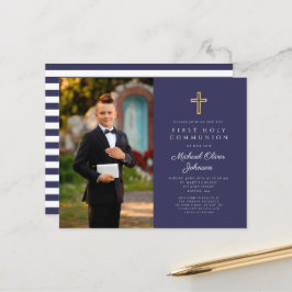 Budgeten Kor Blue Rand Photo Boy First Communice