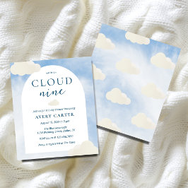 Budgeten låg på inbjudningar till Cloud 9 Baby Sho