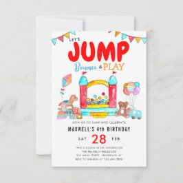 Budgeten Låt oss Jump Bount Trampoline Park-födels Anteckningskort