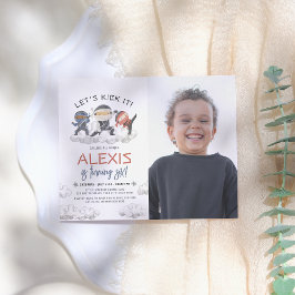 Budgeten Låt oss Kick it Ninja Karate Photo Birthd