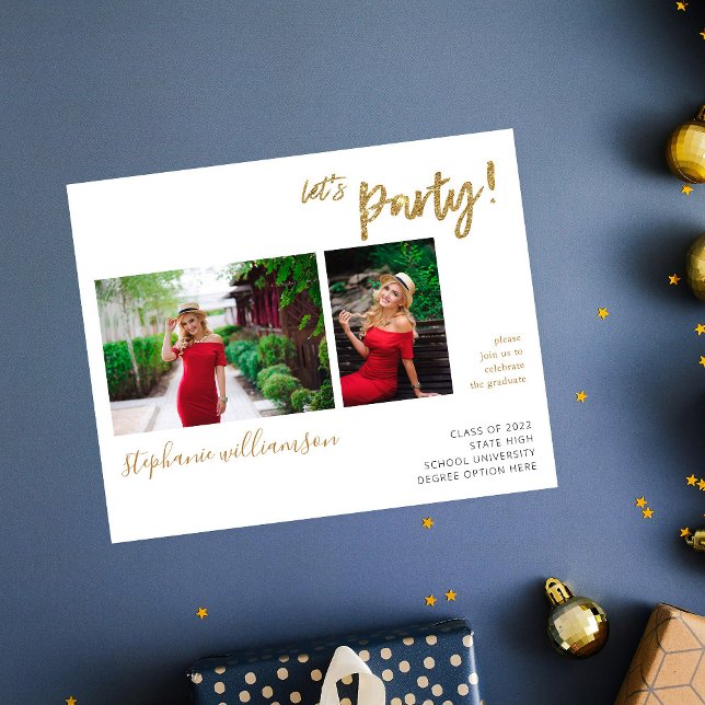 Budgeten Låt oss Party - Guld 2 Photo Studentfest Flygblad (Skapare uppladdad)