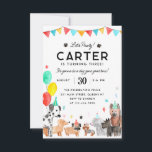 Budgeten Låt oss Pawty Party Kids Puppy Hund Birth Anteckningskort<br><div class="desc">Låt oss Pawty Party Animal Kids Puppy Hund Birthday</div>