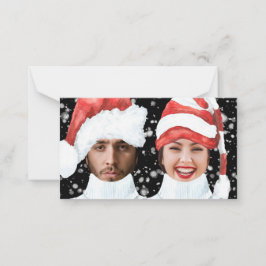 BUDGETEN Lustig fotomåltid - Personligen Jul Anteckningskort