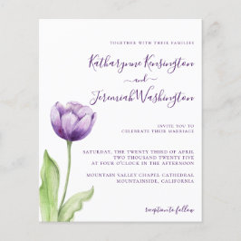 BUDGETEN Minimalistisk Lavender Lila Tulip Bröllop