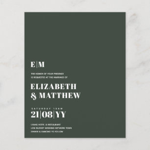 BUDGETEN-minimalistisk Plain Typography INBJUDAN - Flygblad
