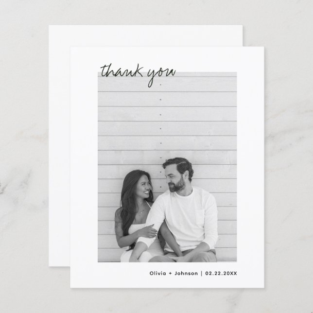 BUDGETEN: Minimalistiskt foto Hand plockade Bouque (Fram/baksida)