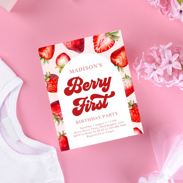 Budgeten - Modern Boho Strawberry Berry 1:a födels (Skapare uppladdad)