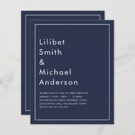 BUDGETEN Navy Blue Monochrome BRÖLLOP