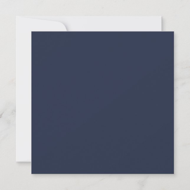 BUDGETEN Navy Blue Monochrome BRÖLLOP Inbjudningar (Framsida)