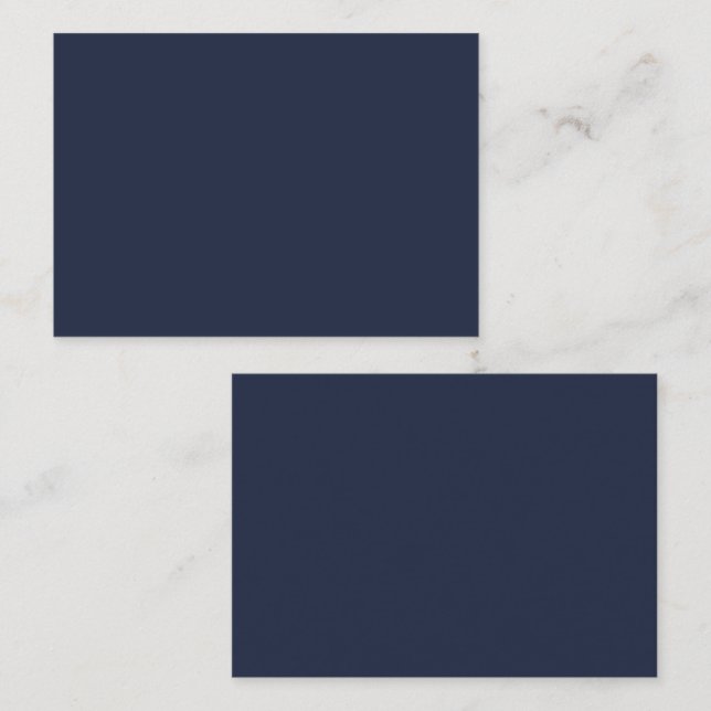 BUDGETEN Navy Blue Monochrome BRÖLLOP Visitkort (Fram/baksida)