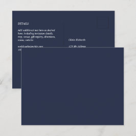 BUDGETEN Navy Blue Monochrome BRÖLLOP Vykort