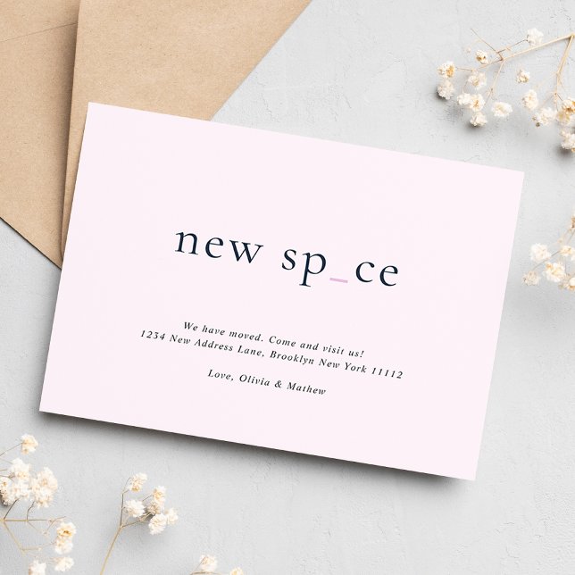 BUDGETEN Ny Flytta för nya Ställe-rymden Anteckningskort (Skapare uppladdad)