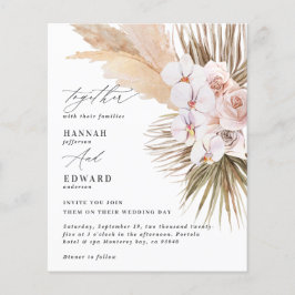 Budgeten Pampas gräsgröe, grovfoderskorpa, bröllop Flygblad